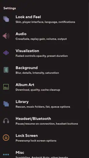 Poweramp screenshot