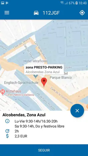 PRESTOPARKING app zona azul screenshot