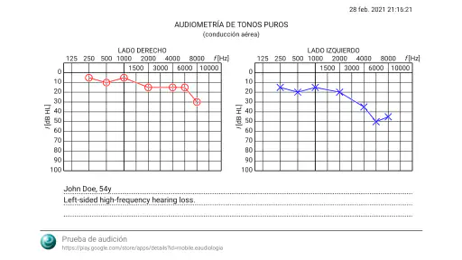 Prueba de audición screenshot