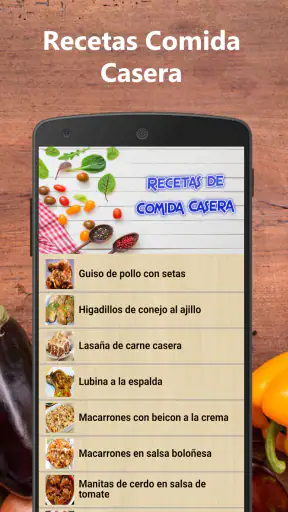Recetas de comida casera fácil screenshot