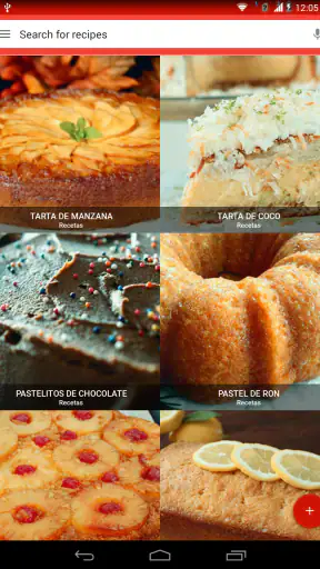 Recetas de pasteles screenshot