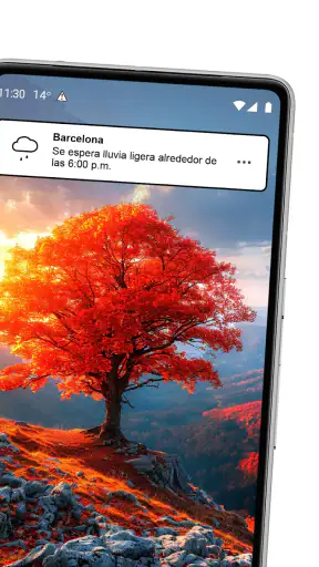 Reloj y clima transparente screenshot