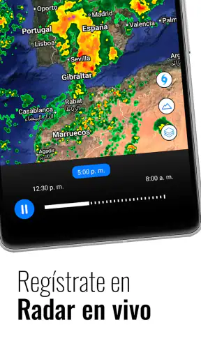 Reloj y clima transparente screenshot