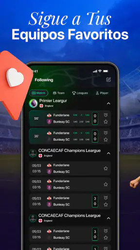 Resultados de fútbol en vivo screenshot