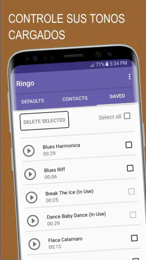 Ringo Tonos y Notificaciones screenshot