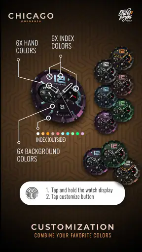 S4U Chicago Golden watch face screenshot