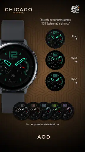 S4U Chicago Golden watch face screenshot