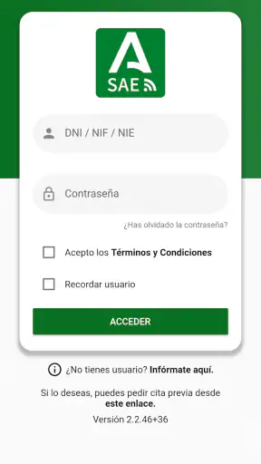 SAE. Servicio Andaluz de Emple screenshot