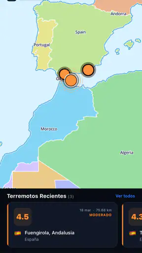 Seismo - Alertas de Terremotos screenshot