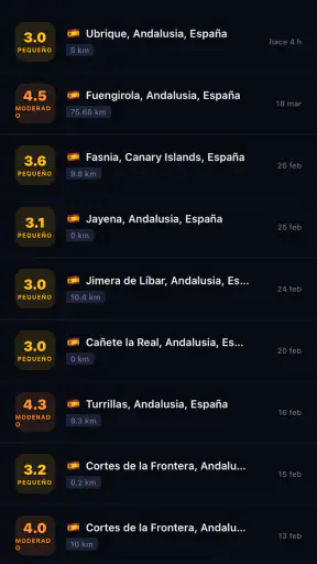 Seismo - Alertas de Terremotos screenshot