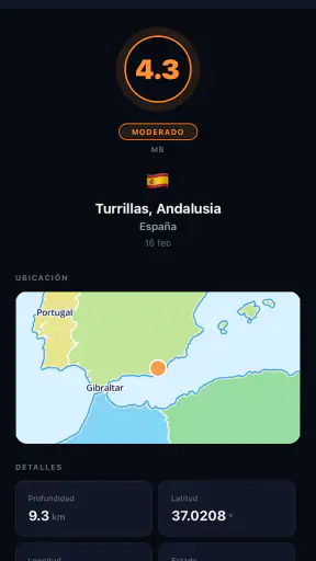 Seismo - Alertas de Terremotos screenshot