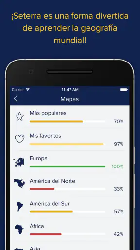 Seterra Geografía screenshot