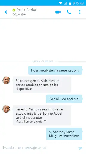 Skype for Business for Android screenshot