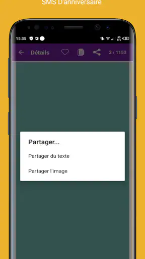 SMS Anniversaire 2025 screenshot