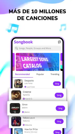 Smule: Canta Karaoke y Graba screenshot