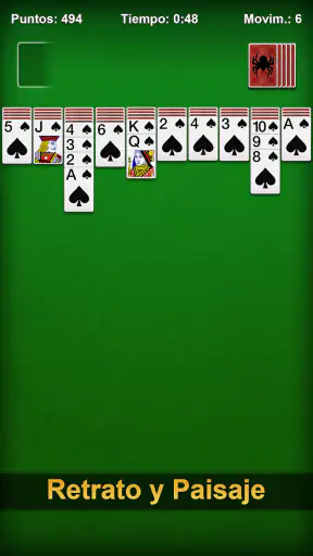 Solitario Spider screenshot
