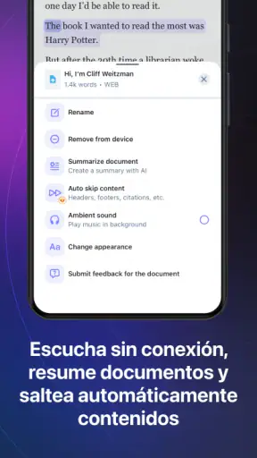 Speechify: Lector de Voz IA screenshot