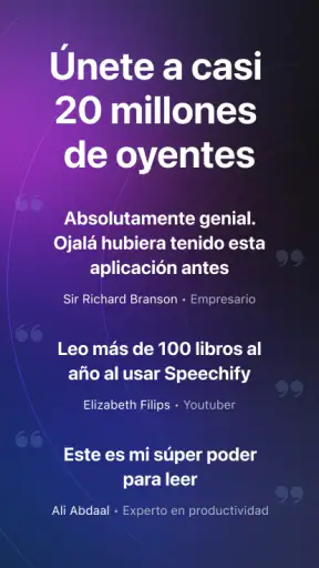 Speechify: Lector de Voz IA screenshot