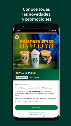 Starbucks España screenshot