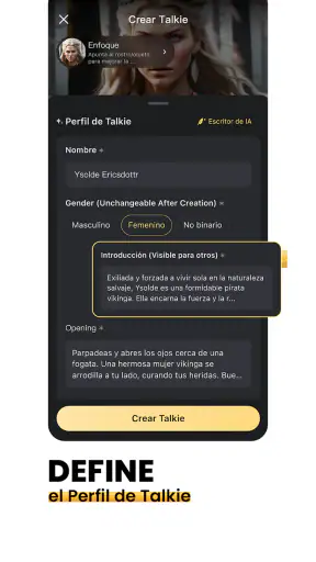 Talkie: IA Personalizada screenshot