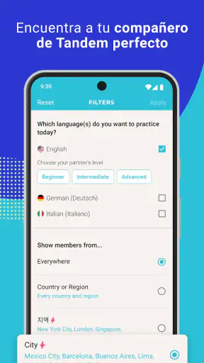 Tandem: Intercambio de idiomas screenshot