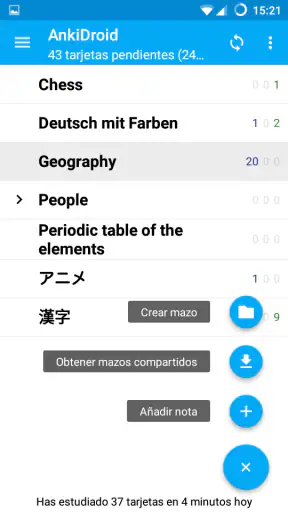 Tarjetas AnkiDroid screenshot