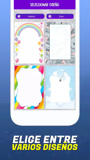 Tarjetas de invitación digital screenshot