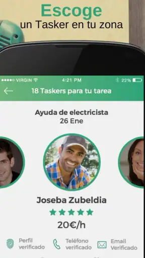 Taskia, servicios a domicilio screenshot