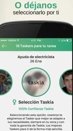 Taskia, servicios a domicilio screenshot