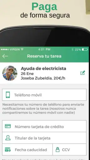 Taskia, servicios a domicilio screenshot