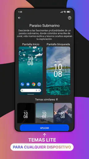 Temas screenshot