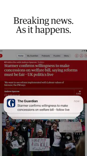 The Guardian - Live World News screenshot