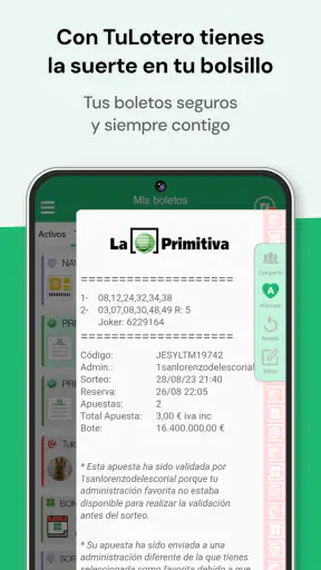 TuLotero compra Lotería online screenshot