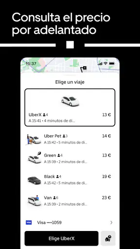 Uber: Viaja en tu ciudad screenshot