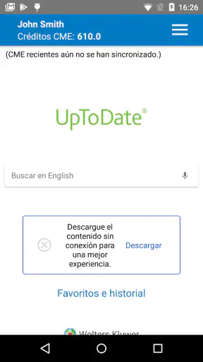 UpToDate screenshot