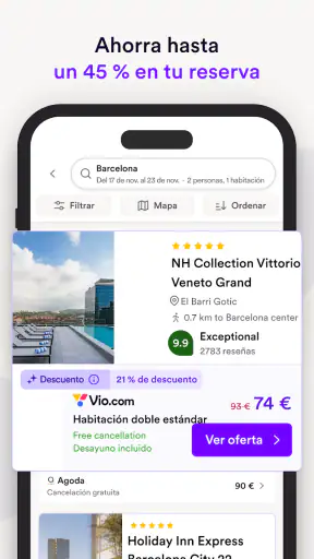 Vio.com: hoteles y viajes screenshot