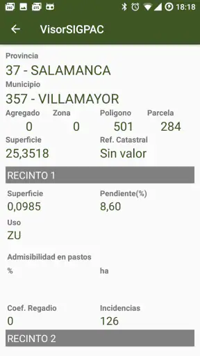 VisorSIGPAC - Libreta de campo screenshot