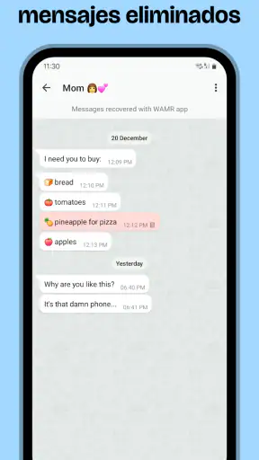 WAMR: mensajes eliminados screenshot