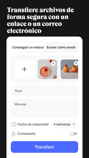 WeTransfer screenshot