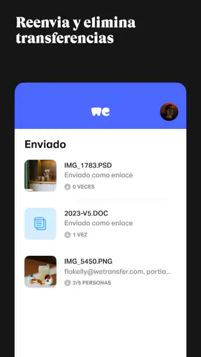 WeTransfer screenshot