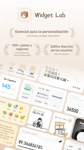 Widget Lab: Colección widgets screenshot