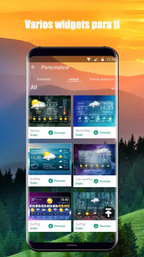 Widget pronóstico del tiempo screenshot