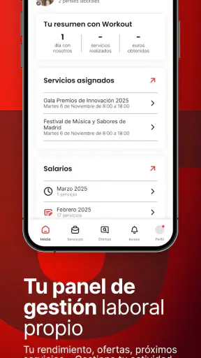 Workout Events screenshot
