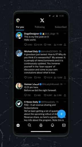 X screenshot