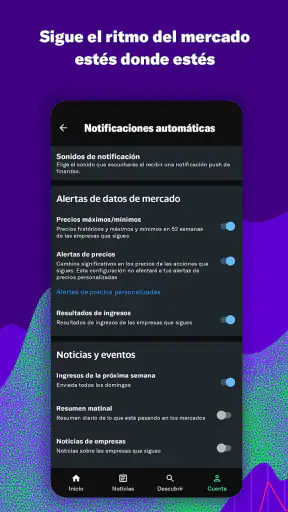 Yahoo Finanzas screenshot