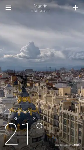 Yahoo Tiempo screenshot