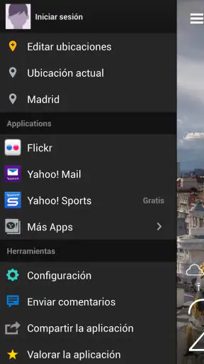 Yahoo Tiempo screenshot