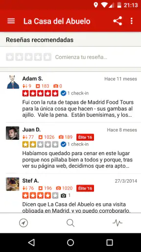 Yelp screenshot