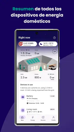 Zerofy: home energy management screenshot