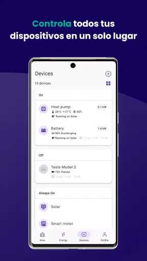 Zerofy: home energy management screenshot